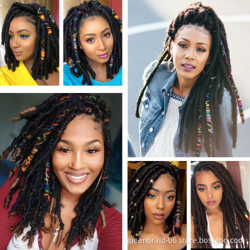 Crochet Hair Dreadlocks Faux Locs Braiding Hair Extensions Synthetic Dreadlock Jumbo 12-26 inch 12 Strands Crochet Hair